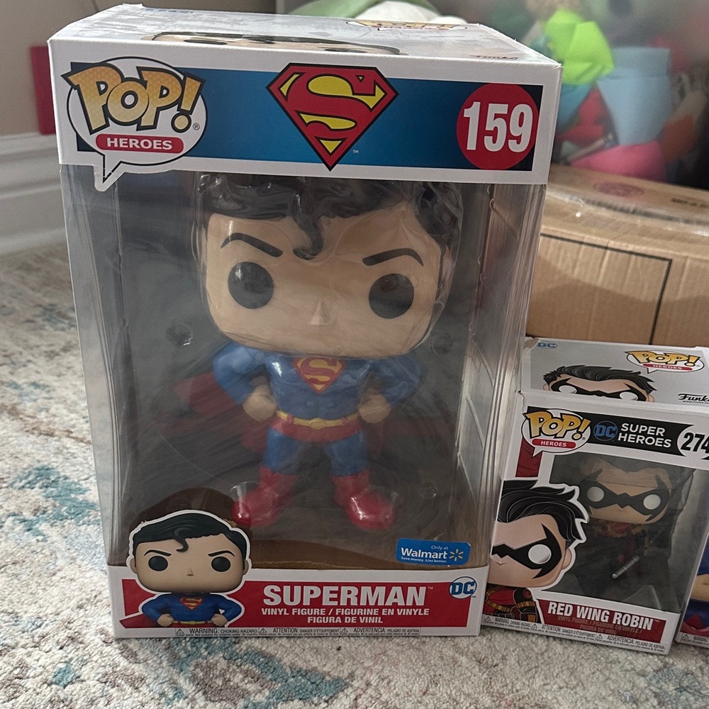 Funko Superman and DC Heroes Pop Figures